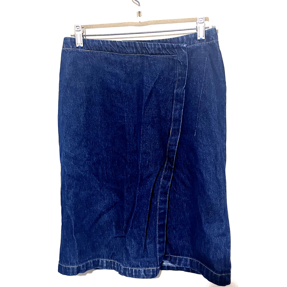 U2 Jeans Denim Mini Skirt‎ Size XS pencil zipper back grunge y2K